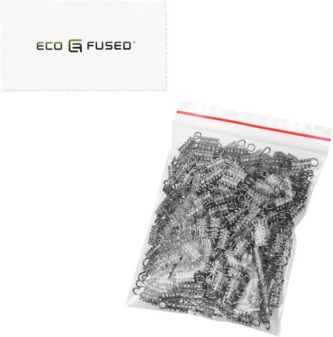 Eco-Fused 200x Barrel Screw Clasps - Use for Jewelry Making and Repair - Recommended Connector for DIY Necklaces, Bracelets, Anklets - 4 mm x 15 mm - Stainless Steel in Saudi Arabia