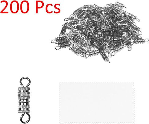 Eco-Fused 200x Barrel Screw Clasps - Use for Jewelry Making and Repair - Recommended Connector for DIY Necklaces, Bracelets, Anklets - 4 mm x 15 mm - Stainless Steel in Saudi Arabia