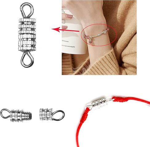 Eco-Fused 200x Barrel Screw Clasps - Use for Jewelry Making and Repair - Recommended Connector for DIY Necklaces, Bracelets, Anklets - 4 mm x 15 mm - Stainless Steel in Saudi Arabia