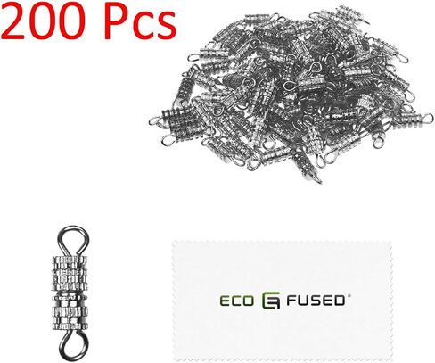 Eco-Fused 200x Barrel Screw Clasps - Use for Jewelry Making and Repair - Recommended Connector for DIY Necklaces, Bracelets, Anklets - 4 mm x 15 mm - Stainless Steel in Saudi Arabia