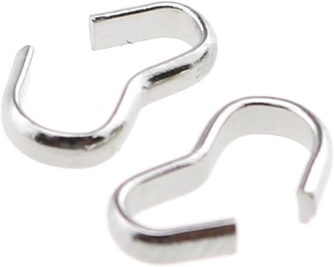 E-outstanding 120pcs Stainless Steel 8mm 3 Shape Quick Links Connectors Pendant Necklace Buckle Closure Connectors DIY Jewelry Accessories, Silver in Saudi Arabia