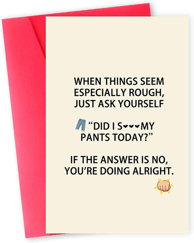 Funny Birthday Card for Men Women, Hilarious Birthday Gifts for Family Friends Coworkers, Cheeky Bday card for Him Her, Black Humor Birthday Card, Humorous Office Greeting Card in Kuwait