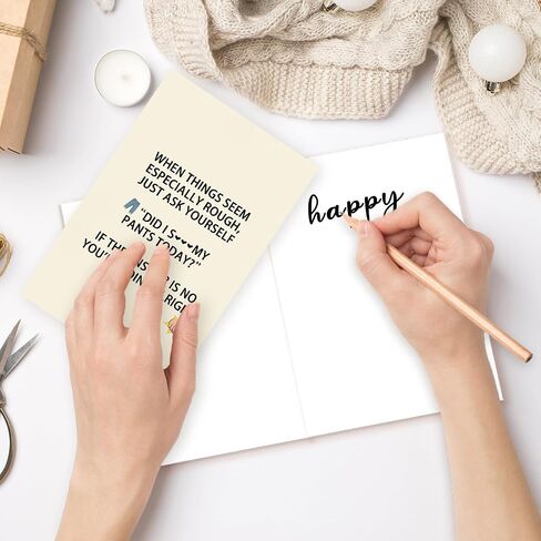Funny Birthday Card for Men Women, Hilarious Birthday Gifts for Family Friends Coworkers, Cheeky Bday card for Him Her, Black Humor Birthday Card, Humorous Office Greeting Card in Kuwait