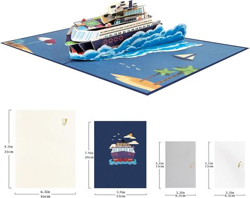 GREETING ART Cruise Ship Greeting Cards,Cruise Ship Pop Up Card,Retirement Card for Woman Men, Birthday Card for Men, Graduation Card, Anniversary Card,Fathers Day Card in Saudi Arabia