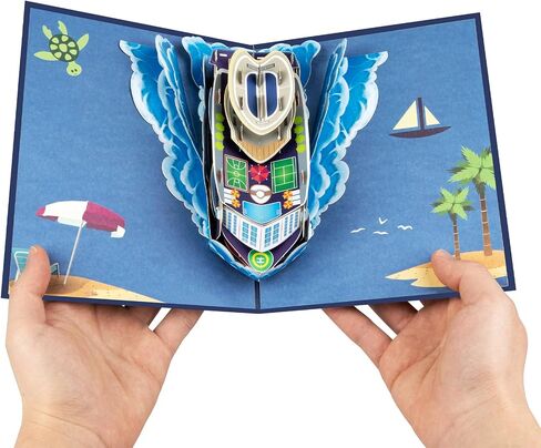 GREETING ART Cruise Ship Greeting Cards,Cruise Ship Pop Up Card,Retirement Card for Woman Men, Birthday Card for Men, Graduation Card, Anniversary Card,Fathers Day Card in Saudi Arabia