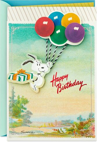 Hallmark Peanuts Birthday Card (Snoopy, Balloons) in Saudi Arabia