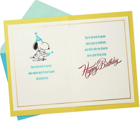 Hallmark Peanuts Birthday Card (Snoopy, Balloons) in Saudi Arabia