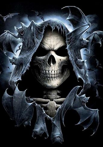 YIMORE 5D DIY Diamond Art Painting Kits for Grim Reaper Bats 14X20 inches for Adults Kids，Full Round Drill Crystal Rhinestone Embroidery for Home Wall Decor in Kuwait