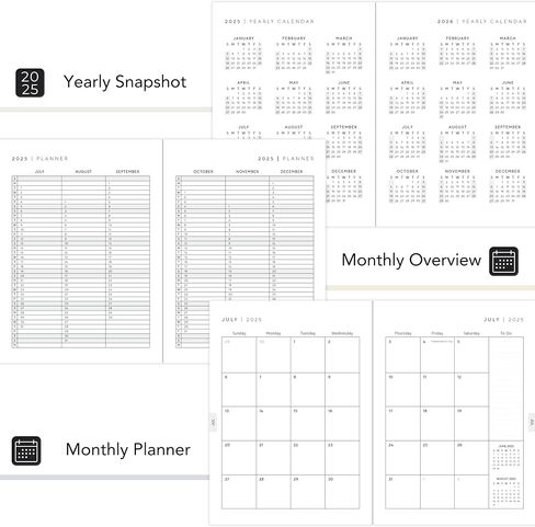 2025 Planner (Blue) Soft-touch PU Leather Yearly Agenda, Ribbon Page Marker, Dated Planner for 2025, 8.1 x 5.9 Inches Smudge-Free Paper, Monthly, Weekly & Daily Layout with Bookmark & Elastic Closure in Saudi Arabia