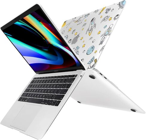 Batianda Designed Case for New MacBook Pro 13-inch M2 2022 Release Model A2338 Upgrade Hard Ultra Thin Protective Shell Anti-Dirty with Keyboard Cover & Screen Protector, Black Marble in Saudi Arabia