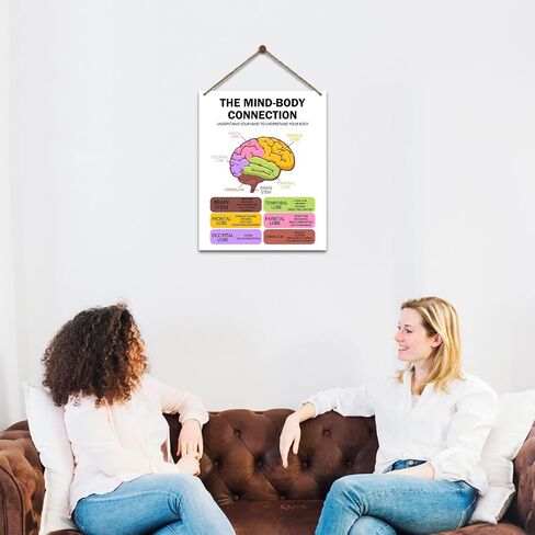 مكتب علاج الصحة العقلية، ديكور جدار خشبي معلق، علامة خشبية للطاقة الإيجابية، تأكيدات إيجابية، ديكور حائط خشبي، مكتب، مدرسة، غرفة الصف، دور الحضانة، ديكور رائع، هدايا المعالج 8''x10'' (DH30) in Kuwait