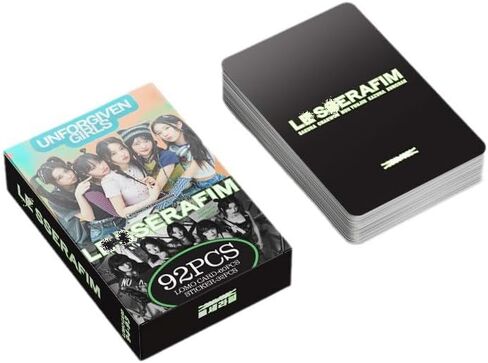 92Pcs (60 Lomo Cards+ 32 stickers) for LESSERAFIM Photocards Set FEARNOT Fans Gift for Boys and Girls (UNFORGIVEN) in Saudi Arabia