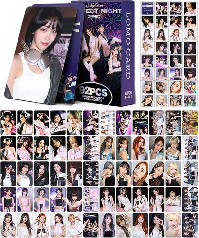 92Pcs (60 Lomo Cards+ 32 stickers) for LESSERAFIM Photocards Set FEARNOT Fans Gift for Boys and Girls (UNFORGIVEN) in Saudi Arabia
