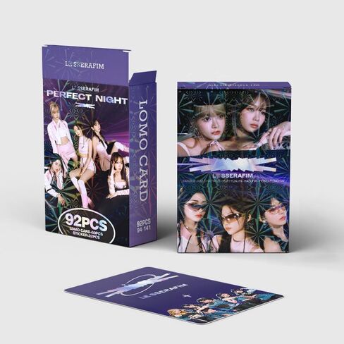 92Pcs (60 Lomo Cards+ 32 stickers) for LESSERAFIM Photocards Set FEARNOT Fans Gift for Boys and Girls (UNFORGIVEN) in Saudi Arabia