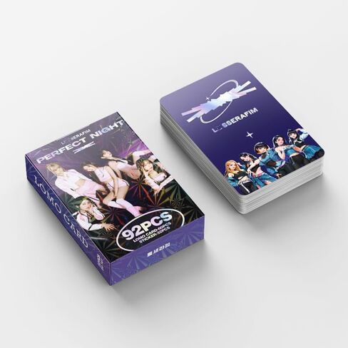 92Pcs (60 Lomo Cards+ 32 stickers) for LESSERAFIM Photocards Set FEARNOT Fans Gift for Boys and Girls (UNFORGIVEN) in Saudi Arabia