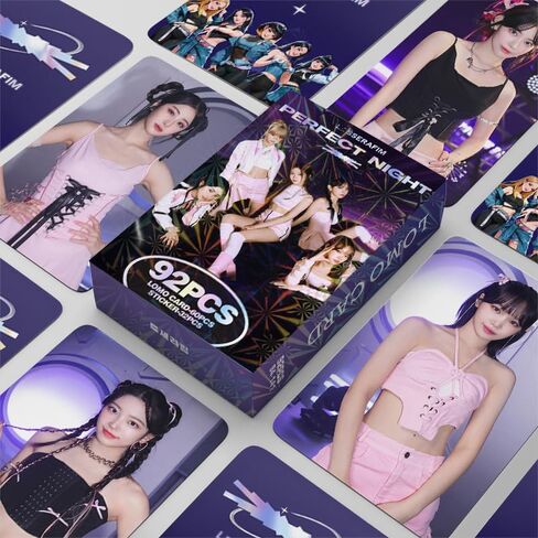 92Pcs (60 Lomo Cards+ 32 stickers) for LESSERAFIM Photocards Set FEARNOT Fans Gift for Boys and Girls (UNFORGIVEN) in Saudi Arabia
