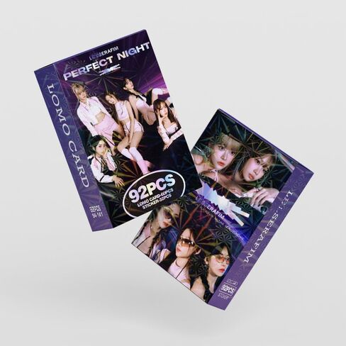 92Pcs (60 Lomo Cards+ 32 stickers) for LESSERAFIM Photocards Set FEARNOT Fans Gift for Boys and Girls (UNFORGIVEN) in Saudi Arabia