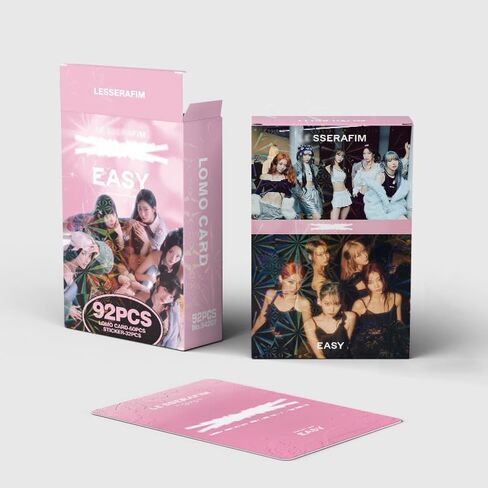 92Pcs (60 Lomo Cards+ 32 stickers) for LESSERAFIM Photocards Set FEARNOT Fans Gift for Boys and Girls (UNFORGIVEN) in Saudi Arabia
