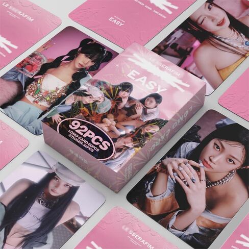 92Pcs (60 Lomo Cards+ 32 stickers) for LESSERAFIM Photocards Set FEARNOT Fans Gift for Boys and Girls (UNFORGIVEN) in Saudi Arabia