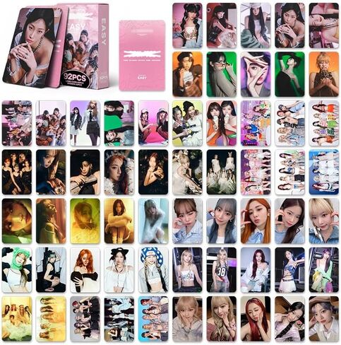 92Pcs (60 Lomo Cards+ 32 stickers) for LESSERAFIM Photocards Set FEARNOT Fans Gift for Boys and Girls (UNFORGIVEN) in Saudi Arabia