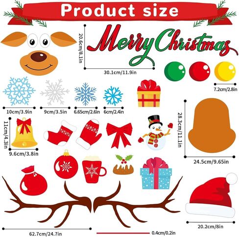 Christmas Bulletin Board Set Classroom Decorations Large Christmas Elk Cutouts Merry Christmas Wall Decals Xmas Elk Snowflakes Paper-Cuts for Christmas Party School Nursery Classroom Home Decor in Kuwait