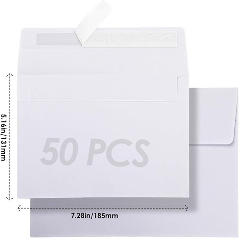 GeeRic 50 Pack Kraft Envelopes Self-Sealing, A7 Greeting Card Mailing Envelopes for Invitations Wedding Announcements Sage Green in Saudi Arabia