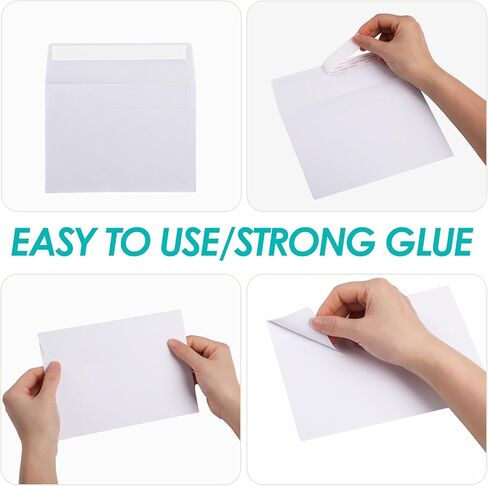 GeeRic 50 Pack Kraft Envelopes Self-Sealing, A7 Greeting Card Mailing Envelopes for Invitations Wedding Announcements Sage Green in Saudi Arabia