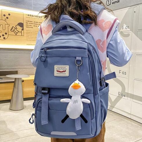 Casual Backpack Large Capacity Cute Backpack Waterproof Camping Hiking Travel College Laptop Travel Woman Man 2024 (Blue) in Saudi Arabia