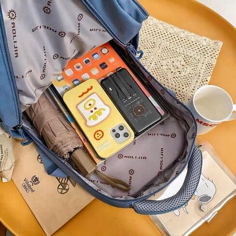 Casual Backpack Large Capacity Cute Backpack Waterproof Camping Hiking Travel College Laptop Travel Woman Man 2024 (Blue) in Saudi Arabia