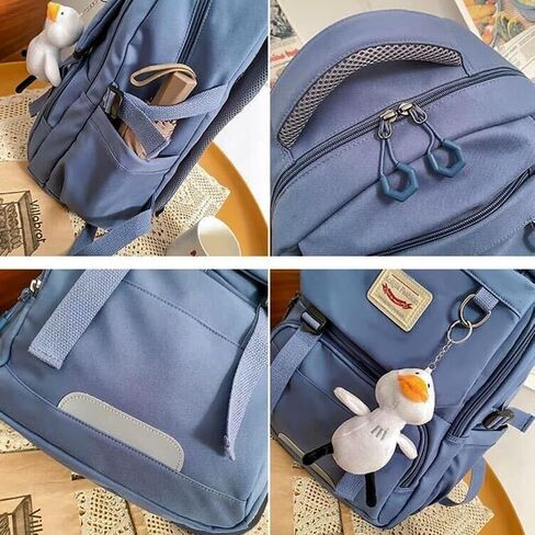 Casual Backpack Large Capacity Cute Backpack Waterproof Camping Hiking Travel College Laptop Travel Woman Man 2024 (Blue) in Saudi Arabia