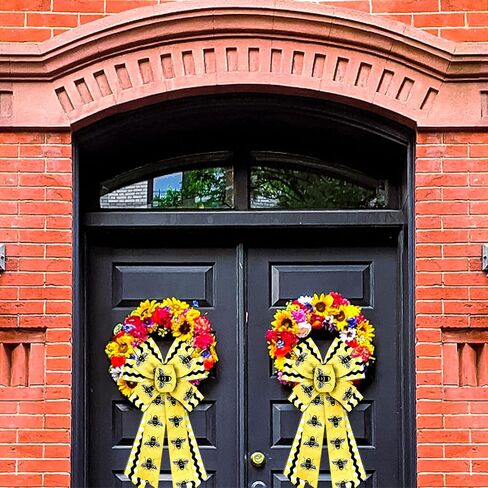 ALIBBON 2 Rolls 2.5" 5 Yd Butterfly Ribbon - Purple Buffalo Plaid Wired Spring Flower Burlap Ribbon for DIY Crafts Bows Making Gifts Wrapping Party Decoration in Kuwait