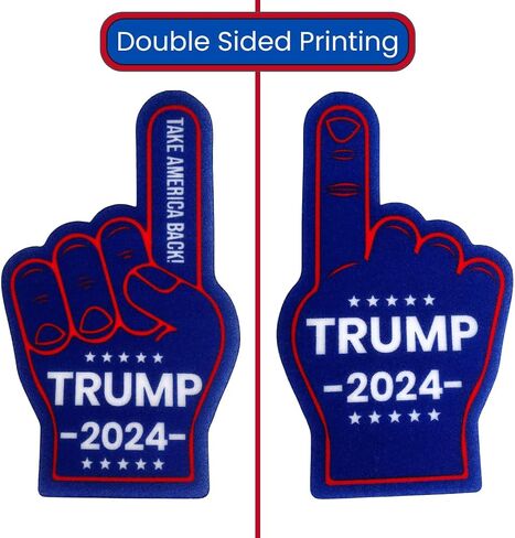 Trump 2024 17"" Foam Finger, Take America Back! Great Gift or Accessory, Durable, Comfortable, Universal Size, MAGA, Navy Blue in Saudi Arabia