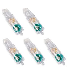 5 Pcs Double Sided Tape Runner Refill 0.23 Inch x 16.40 Ft, Adhesive Tape Roller Refills, Glue Tape Roller Refills for Scrapbooking Card Making Handicraft DIY Accessories