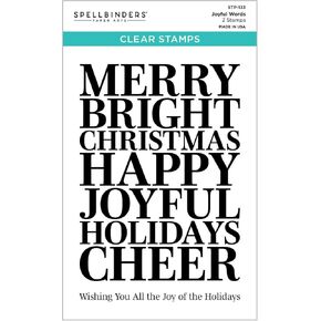 Spellbinders Joyful Words Clear Stamp Set from Gnome for Christmas Collection