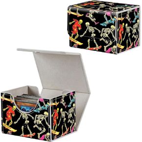 Card Deck Box for MTG, Fits 100+ Single Sleeved Cards, PU Leather Trading Card Storage Box for TCG, CCG, MTG Cards, Strong Magnet Magic Gathering Deck Box, Pink Sea Snail