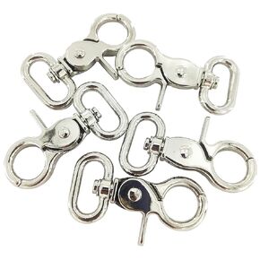 4pcs 20mm Heavy Duty Trigger Snap Hooks,Alloy Push Gate Swivel Lobster Claw Clasps Purse Making hardware Silver PT584