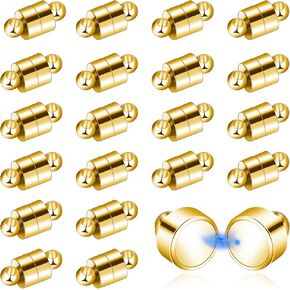 Gold Clasps for Necklaces, 24 Pairs Alloy Bracelet Clasps and Closures Jewelry Safety Locking Connectors Jewelry Clasp Converter Necklace Extender and Shortener Bracelet Helper Tool
