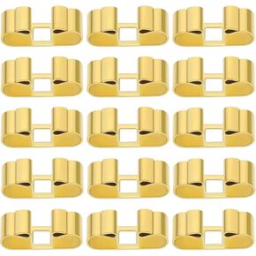 Create idea 50PCS Bolo Tie Slider Clasp Rectangle Blank Bolo Tie Tips Replacement Brass Bolo Tie Buckle Accessories for Bolo Tie Making Gold