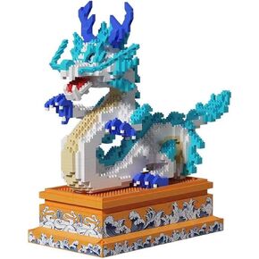 Dragon Series Auspicious Lucky Dragon Micro Building Blocks Set (2020Pieces,Base with Storage Function)-Toys Gifts for Kid and Adult
