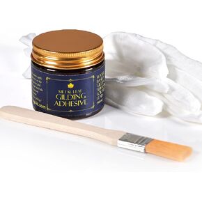 Barnabas Blattgold: Gold Leaf Gilding Adhesive 120ml - Gilding Adhesive for Gold Foil Sheets, Gold Leaf Sheets for Art, Gold Leaf Plating