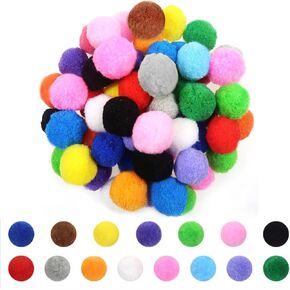 TOAOB 30pcs Large Pom Poms 2 Inch Multicolour Craft Pom Poms Fuzzy Pompoms Balls for DIY Crafts Projects Home Decorations