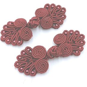 12 Pairs Black Buttons Sewing Chinese Closure Buttons Closure Knot Frog Buttons Vintage Fastener for Cheongsam Cloak Coats and DIY Sewing 60x23mm