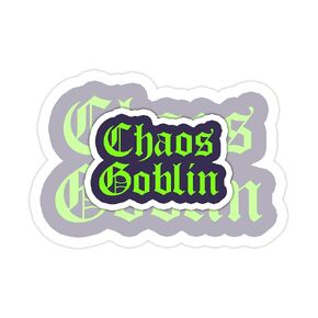 (3 قطع) ملصق Chaos Goblin، ملصق ADHD، ملصق قديم، ملصق مضحك، ملصق Emo، ملصقات كتب مقطوعة بالقالب لزجاجات مياه الهاتف المحمول، ملصقات Kindle، ملصقات الكتب (مقاس 2 بوصة)