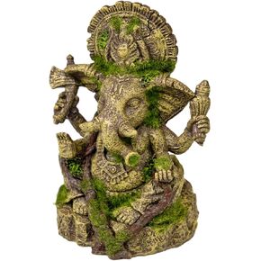 Blue Ribbon EE-696 Ancient Buddha Statue with Moss Exotic Environments Aquarium Ornament, White
