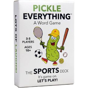 Card Game - Sports Deck - Expansion or Stand-Alone - Sport Theme Word Game - Clues Answered with 'P' Words and Pickle as Second Word - 3+ Players - Stocking Stuffer & Gift - Ages 10+