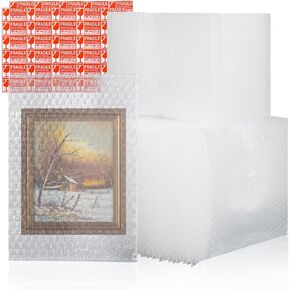 Moving Supplies,100Pcs Bubble Out Bag（50pcs 8x10,50pcs 10x12),for Small Business Moving Shipping Packaging Storage, with fragile label