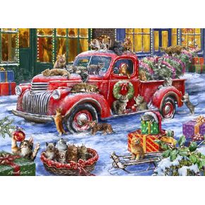 Vermont Christmas Company Box of It's a Cats' Christmas Christmas Cards - 15 Cards & 16 Foil Envelopes