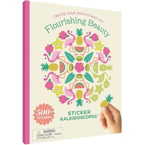 Mrs. Grossman's Sticker Kaleidoscopes Activity Book - Create Manadala Style Art with Sticker by Letter Format, Includes 8 Designs and Over 500 Stickers, for Kids and Adults (Animals All Around)