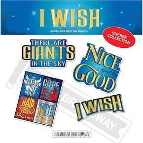Into The Woods I Wish Sticker Collection - Set of 4 Coloring Broadway Stickers Inspired by Into The Woods - die-Cut, Bubble Free Vinyl. (3" x 3" - Set of 4)