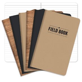 دفتر يوميات/مذكرات ميدانية لشركة Elan Publishing Company - مقاس 5 بوصات × 8 بوصات - ألوان مجمعة - كتاب مذكرات مبطن - حزمة من 6 قطع